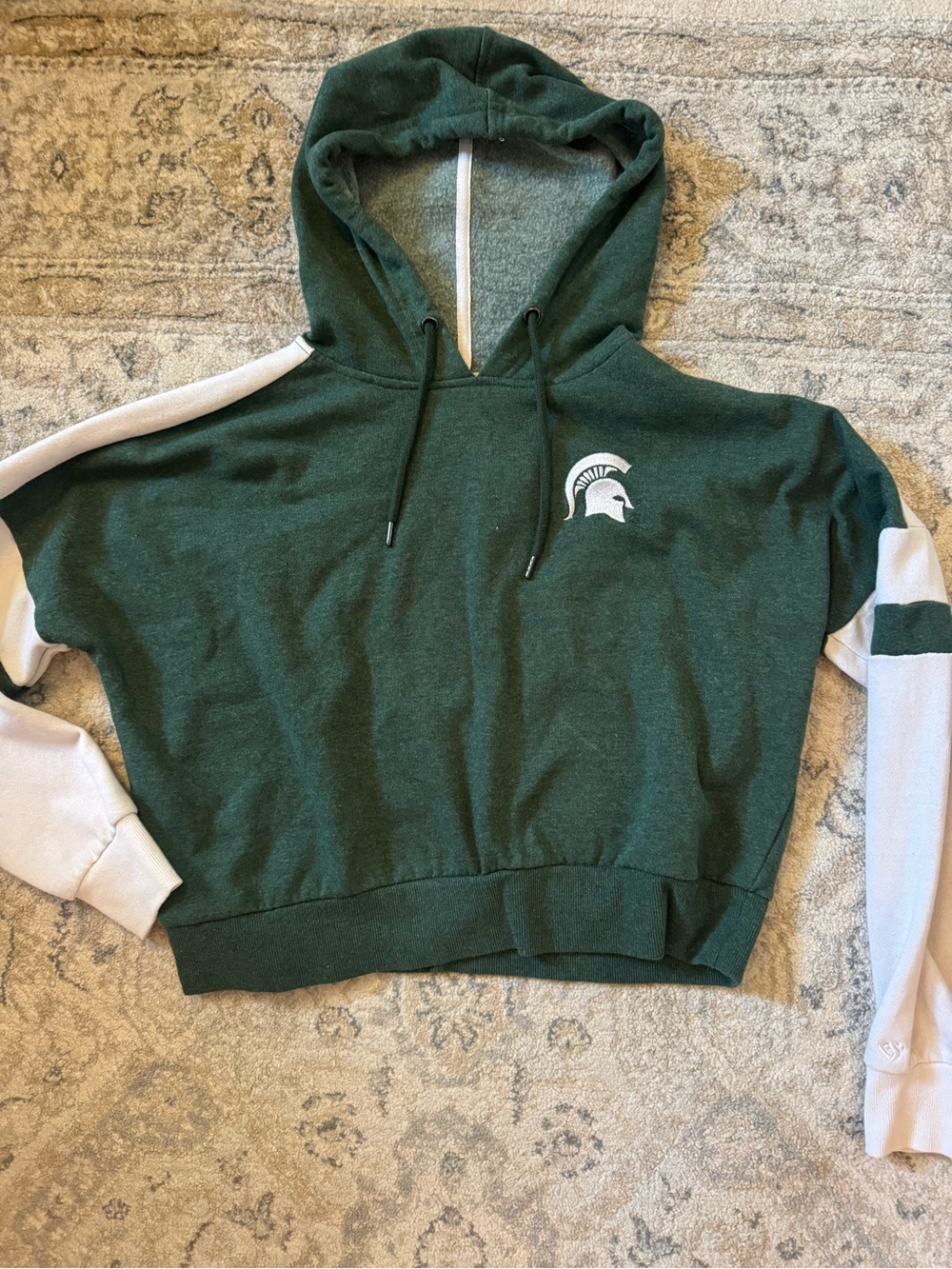Michigan State Cropped Hoodie Sweatshirt